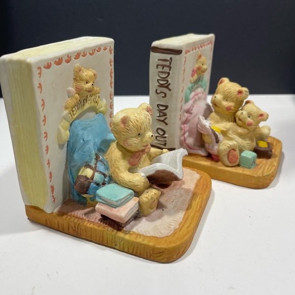 1993 Vtg Albert Price Teddy's Day Out Bookends (T42) - Picture 8 of 11